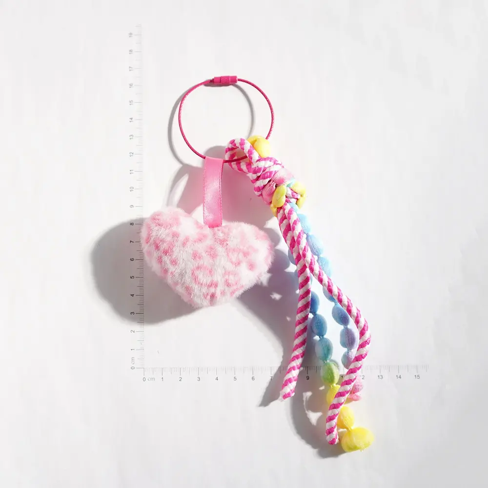 Valentine's Day Love Colorful Light-colored Heart Bag Pendant Keychain
